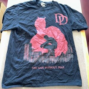 Daredevil The Man Without Fear Shirt Sz M Marvel Port And Company Rare Black